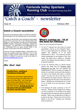 Catch a Coach Newsletter February 2011