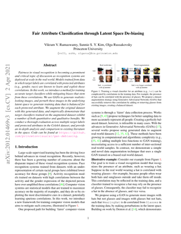 Arxiv:2012.01469V3 [Cs.CV] 2 Apr 2021 Disparate Impact of These Visual Recognition Systems