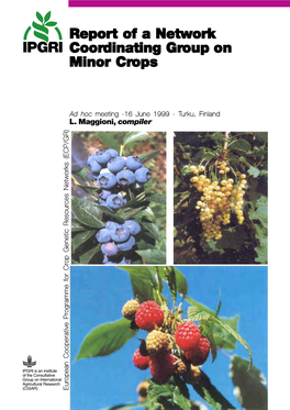 Report of a Network Coordinating Group on Minor Crops