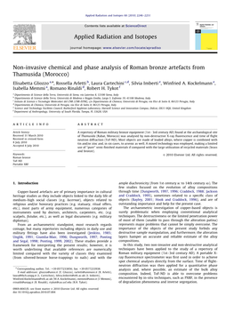 Non-Invasive Chemical and Phase Analysis of Roman Bronze Artefacts from Thamusida (Morocco)