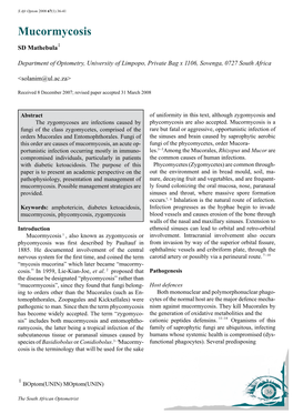 Mucormycosis