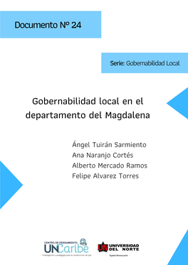 Documento N° 24 Gobernabilidad Local En El Departamento