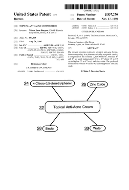 United States Patent (19) 11 Patent Number: 5,837,270 Burgess (45) Date of Patent: Nov