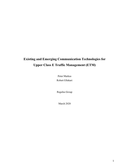 ETM Existing and Emerging Communication Technologies