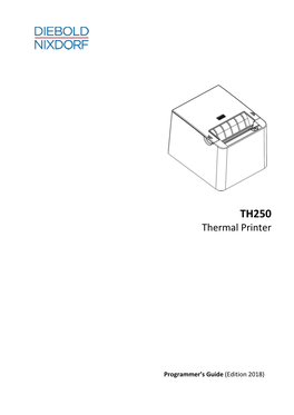 Diebold Nixdorf TH250 Programmers Guide EN