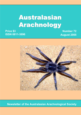 Australasian Arachnology 72