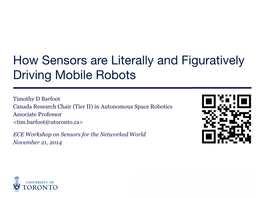 How Sensors Are Literally and Figuratively Driving Mobile Robots