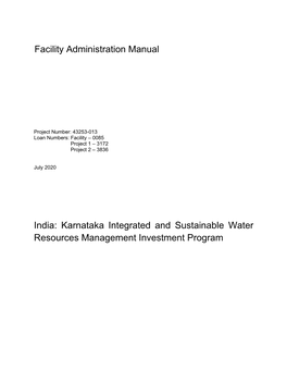 Karnataka Integrated and Sustainable Water Resources Management Investment Program