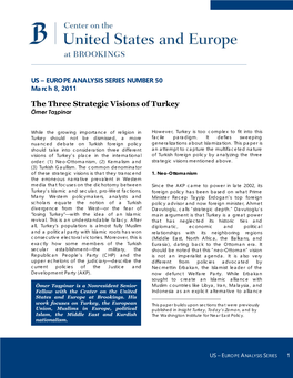 The Three Strategic Visions of Turkey Ömer Taşpinar