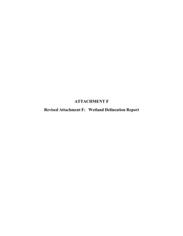 Wetland Delineation Report REVISED WETLAND DELINEATION REPORT