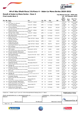 4H of Abu Dhabi Race 3 & Race 4