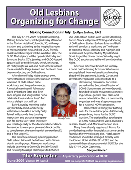 June 2009 Volume 19 Issue 2 OLOC Is a Nonprofit 501(C)3 Tax-Exempt Organization