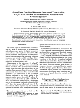 Ground State Centrifugal Distortion Constants of Trans-Acrolein