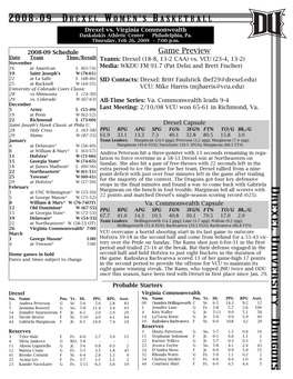 WBB-Notes Template 08-09-VCU.Qxp