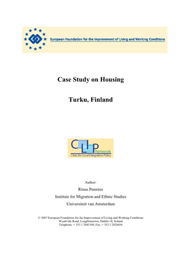 Case Study on Housing Turku, Finland