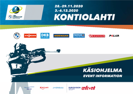 Käsiohjelma Event Information