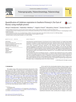 Quantification of Calabrian Vegetation in Southern Primory'e