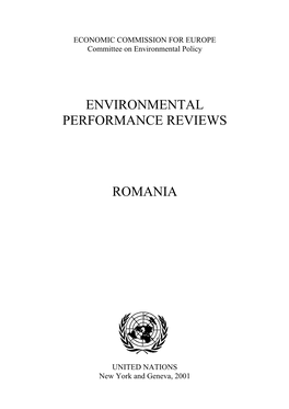 Environmental Performance Reviews Romania