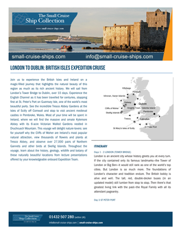 London to Dublin: British Isles Expedition Cruise