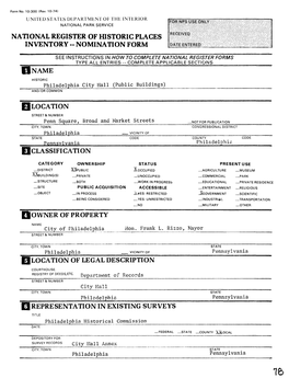 National Register of Historic Places Inventory -- Nomination Form