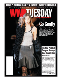 MORGAN STANLEY V. LVMH/2 BARNEYS in BLACK/2 Women’Swwd Wear Daily • the Retailers’TUESDAY Daily Newspaper • March 4, 2003 Vol