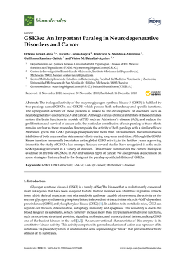 GSK3: an Important Paralog in Neurodegenerative Disorders And