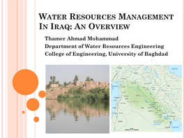 Water Resources Management in Iraq: an Overview