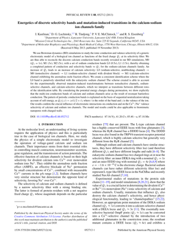 Energetics of Discrete Selectivity Bands and Mutation-Induced Transitions in the Calcium-Sodium Ion Channels Family