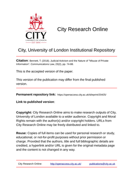 City Research Online