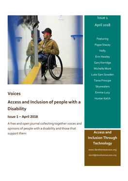 Voices Access and Inclusion of People with a Disability