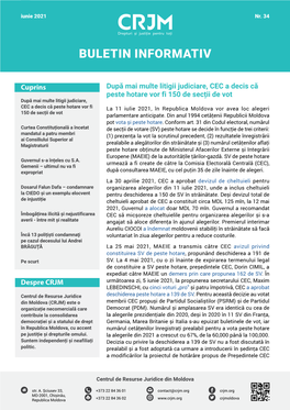 Buletin Informativ Nr. 34 (Iunie 2021)