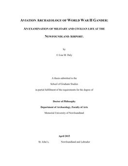 Aviation Archaeology of World War Ii Gander