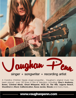 A Carolina Christian Hippie Singer-Songwriter... Vaughan's