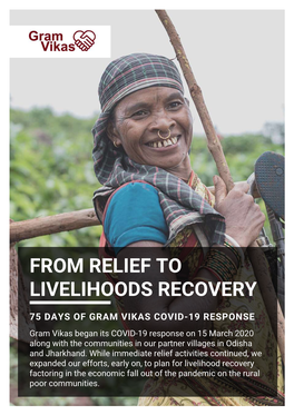 From Relief to Livelihoods Recovery