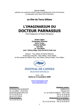 L'imaginarium Du Docteur Parnassus Dp