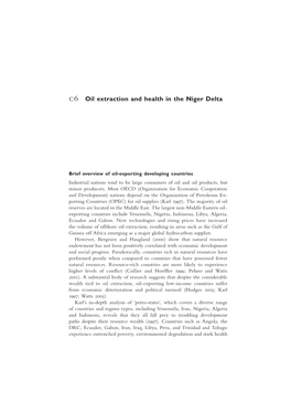 Oil Extraction and Health in the Niger Delta