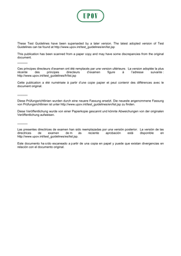These Test Guidelines Have Been Superseded by a Later Version. the Latest Adopted Version of Test Guidelines Can Be Found At