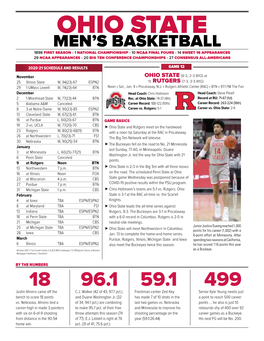 MBB Vs. Rutgers Game Notes 1921.Indd