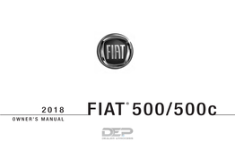 2018 FIAT 500/500C Owner's Manual