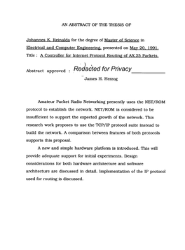 A Controller for Internet Protocol Routing of AX.25 Packets