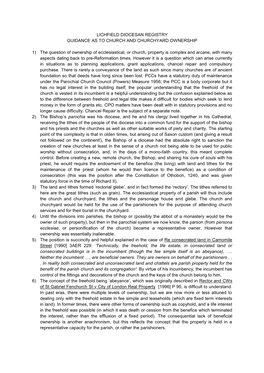 Ownership of Church and Churchyards