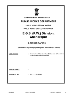 E.G.S. (P.W.) Division, Chandrapur