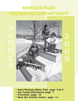 Summer 2009 Recreation Brochure