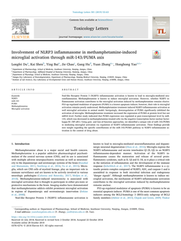 Involvement of NLRP3 Inflammasome in Methamphetamine-Induced