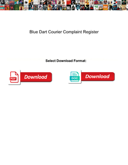 Blue Dart Courier Complaint Register