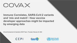 Early Efficacy from Covid-19 Phase 3 Vaccine Studies