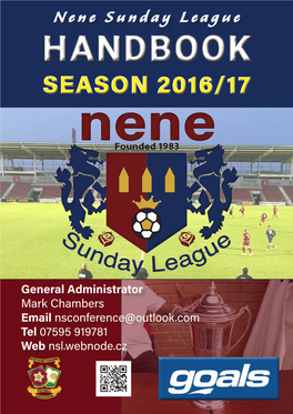 HANDBOOK SEASON 2016/17 Nene Sunday League General