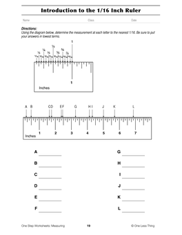 Introduction to the 1/16 Inch Ruler