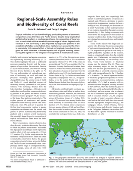 Regional-Scale Assembly Rules and Biodiversity of Coral Reefs