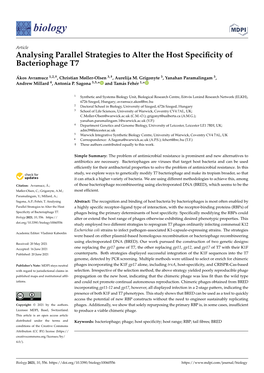 Analysing Parallel Strategies to Alter the Host Specificity Of